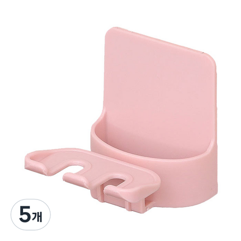 트윈 칫솔걸이, 핑크, 5개