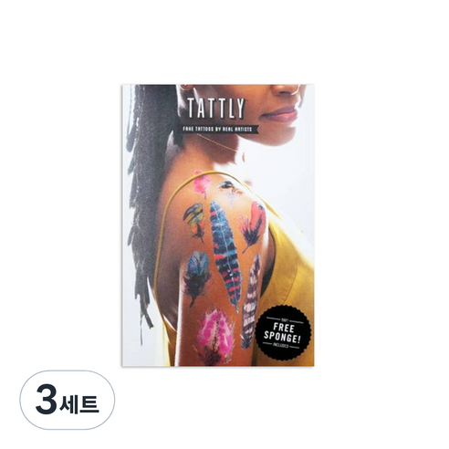 태틀리 타투 스티커 8종 세트, 플라잉 컬러즈, 3세트