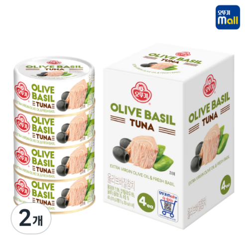 오뚜기 올리브 바질 참치 4p, 400g, 1개