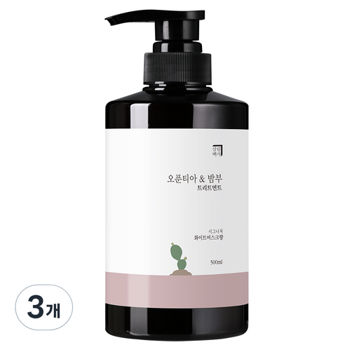 살림백서 오푼티아&밤부 트리트먼트 화이트머스크향, 500ml, 3개