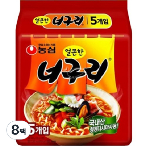 농심 얼큰한너구리, 40개