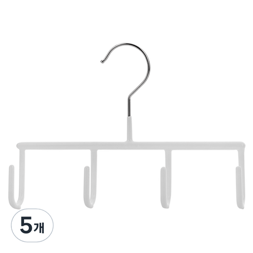 마와 옷 벨트걸이, 화이트, 5개