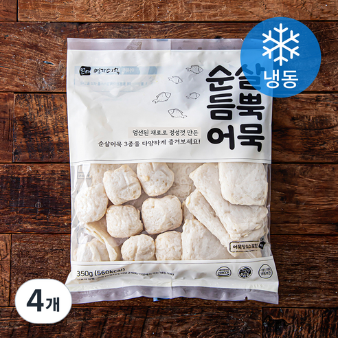 영자어묵 순살 듬뿍 어묵 (냉동), 350g, 4개