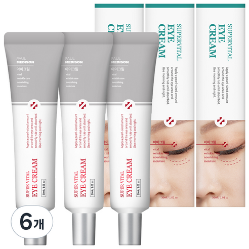 폴메디슨 슈퍼바이탈 영양 탄력케어 아이크림, 30ml, 6개