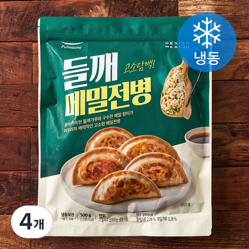풀무원 들깨 메밀전병 (냉동), 500g, 4개