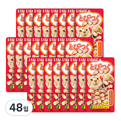 이나바 고양이 토비츠쿠, 치킨스프맛 (QSC-213), 25g, 48개