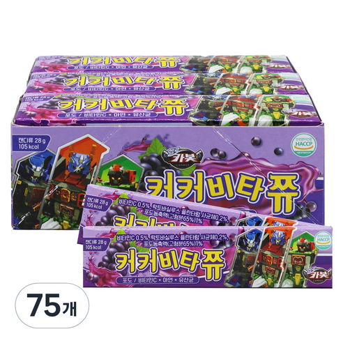 아텍스 헬로카봇 커커 비타쮸 포도맛, 36g, 75개