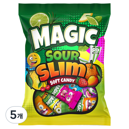 매직 사워 슬림 소프트 캔디, 5개, 800g