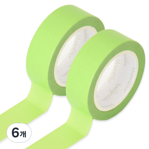 모노라이크 아르떼 마스킹 테이프, 558 Light green, 6개