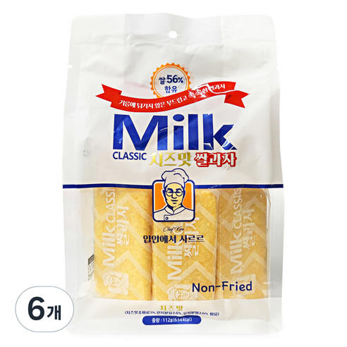 밀크클래식쌀과자 치즈맛, 112g, 6개