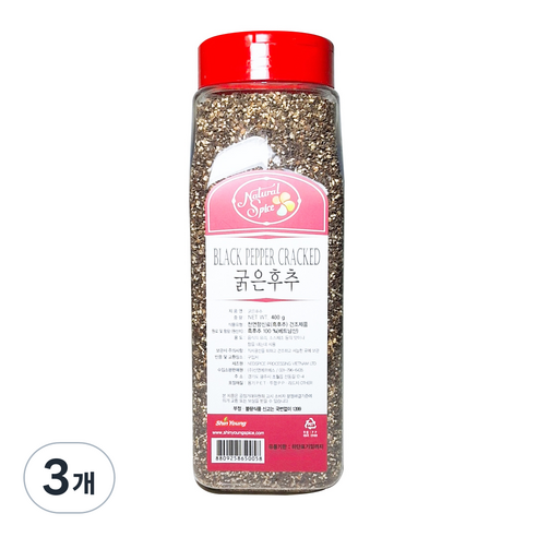 내츄럴스파이스 굵은후추, 400g, 3개