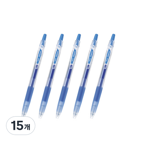 파이롯트 주스 젤잉크펜 0.5mm LJU-10EF, 스카이블루, 15개