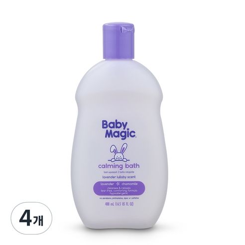 베이비매직 유아 카밍베스 New 라벤더향, 488ml, 4개