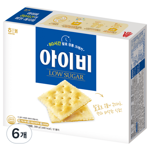 해태제과 아이비, 309g, 6개