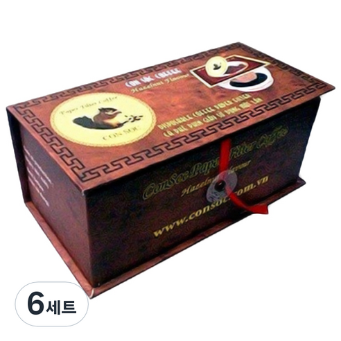 콘삭 페이퍼필터 아라비카 헤이즐넛향 원두커피 10p + 설탕 10p, 6세트