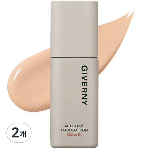 지베르니 밀착 매트핏 파운데이션 30ml, 2개, 21NW 라이트 베이지