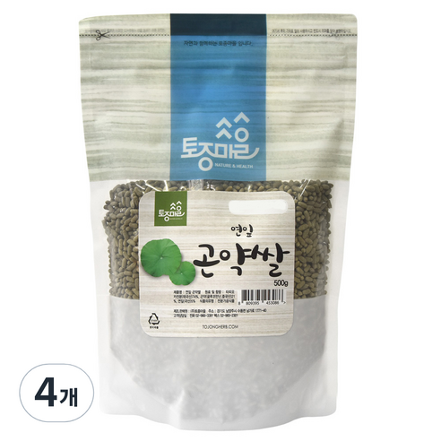 토종마을 연잎 곤약쌀, 500g, 4개