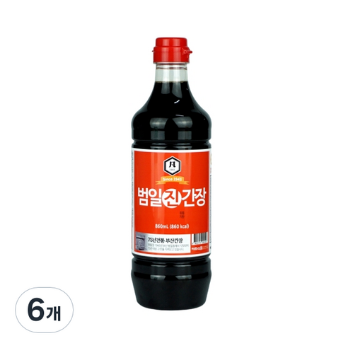 범일 진간장, 860ml, 6개