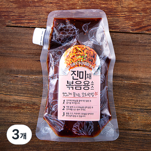 주비푸드 진미채 볶음용 소스, 500g, 3개