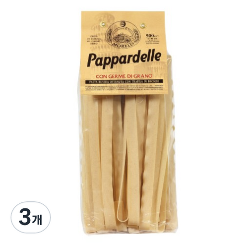 모렐리 파파르델레 파스타, 500g, 3개