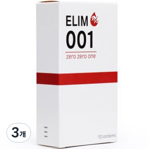 ELIM 슬림형 콘돔 ELIM001, 10개입, 3개