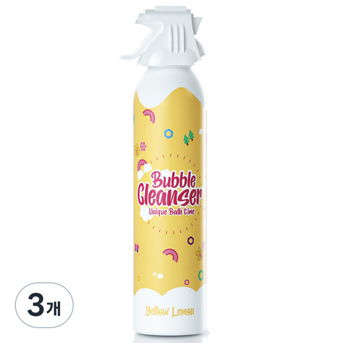 유니끄 버블 클렌저 옐로 레몬향, 3개, 250ml