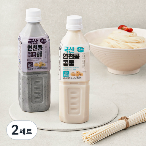 맑은물에 국산 연천콩 콩물과 풍국면 콩국수키트 2인분, 1.2kg, 2세트
