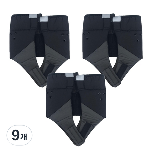 밀리엔 럭키 안전모 방한패딩 귀덮개 블랙 LK-007, 9개