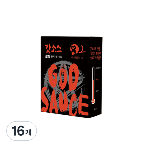 갓소스 만능양념소스 2단계 맛있게 매운맛, 60g, 16개