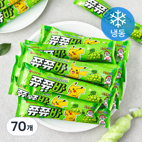 쮸쮸바 롯데웰푸드 샤인머스켓 & 청포도 (냉동), 130ml, 1개입, 70개