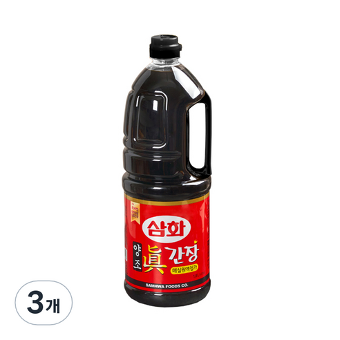 [삼화] 양조진간장, 3개, 1.8L