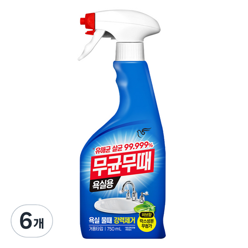 무균무때 욕실용 세정제 단품, 750ml, 6개
