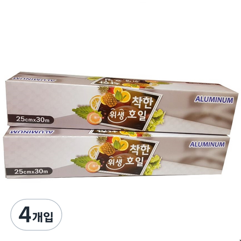 착한식재료 위생호일 25cm x 30m, 4개