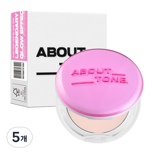 어바웃톤 글로우 파우더 팩트 8g, ONE COLOR, 5개