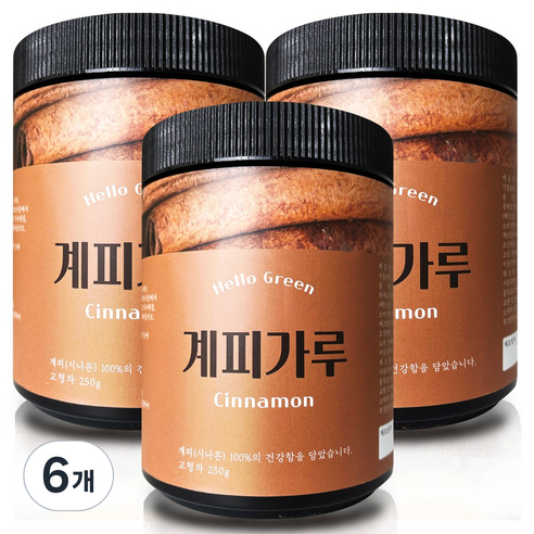 헬로우그린 계피 가루, 6개, 250g