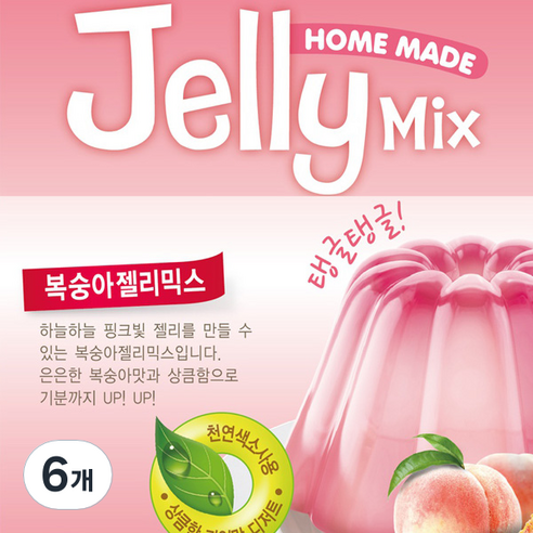 브레드가든 복숭아젤리믹스 젤리만들기, 100g, 6개