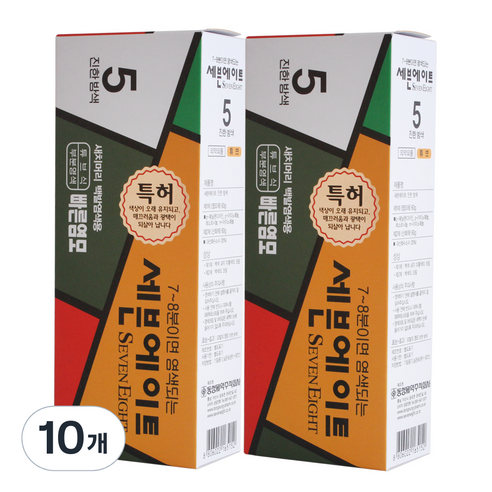 세븐에이트 새치 염색약, 5호 진한밤색, 10개