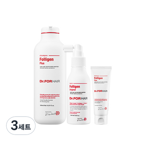 닥터포헤어 폴리젠 플러스 샴푸 500ml + 70ml + 헤어 토닉 120ml 세트, 3세트