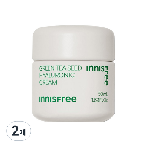 이니스프리 New 그린티 씨드 히알루론산 고수분 크림, 2개, 50ml
