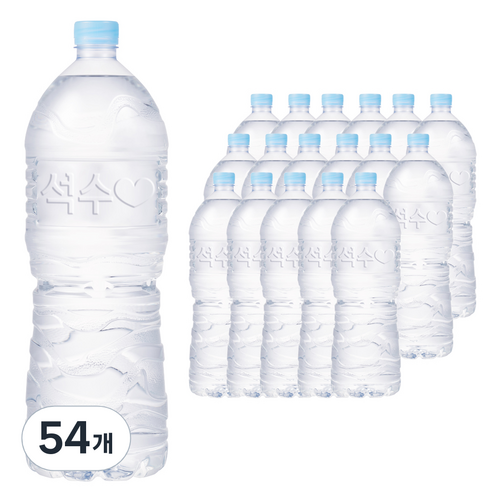 석수 무라벨 생수, 2L, 54개