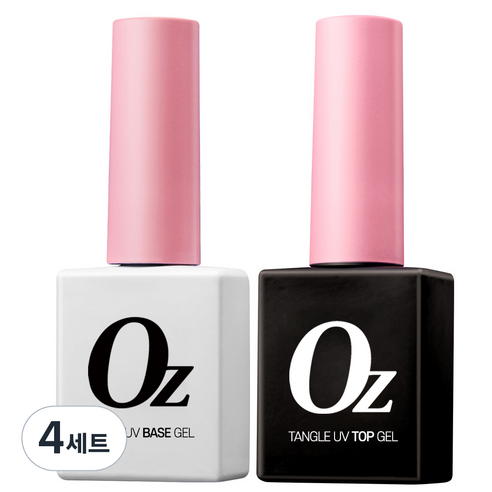 오즈네일 베이스 탑 젤 2종 세트, 베이스 젤 10ml + 탱글 탑 젤 10ml, 4세트