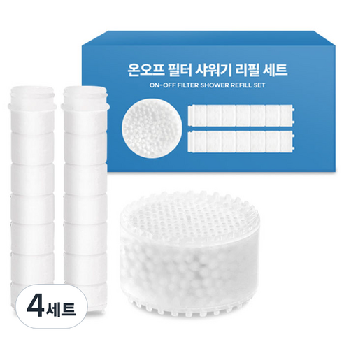 네이쳐리빙 마카롱 필터샤워기 리필 세트, 4개