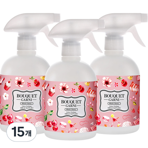 부케가르니 섬유탈취제, 500ml, 15개, 블랙체리