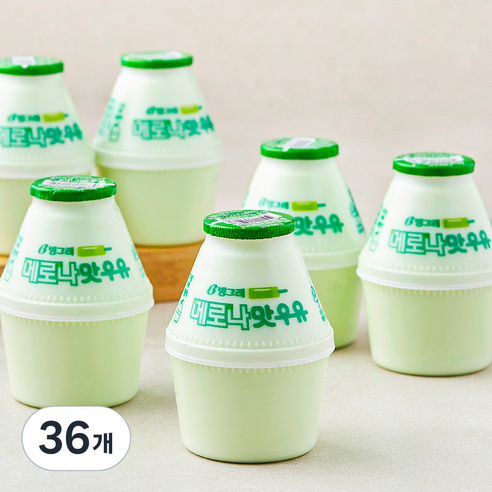 빙그레 메로나맛우유, 240ml, 36개