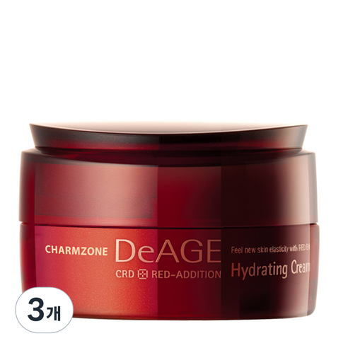 참존 디에이지 레드 애디션 하이드레이팅 크림, 50ml, 3개