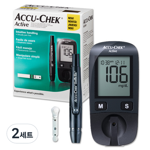 아큐첵 액티브 혈당 측정기 세트, Accu-Chek Active Set, 2세트