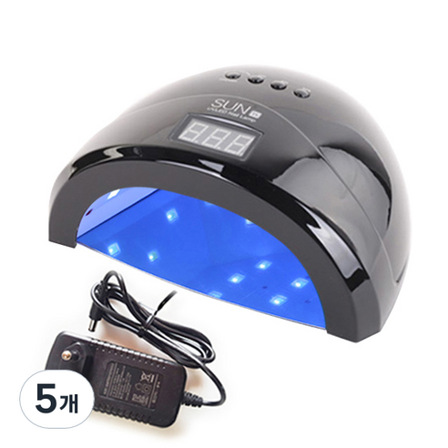 SUN1 LED/UV 젤네일 램프 48W, 블랙, 5개