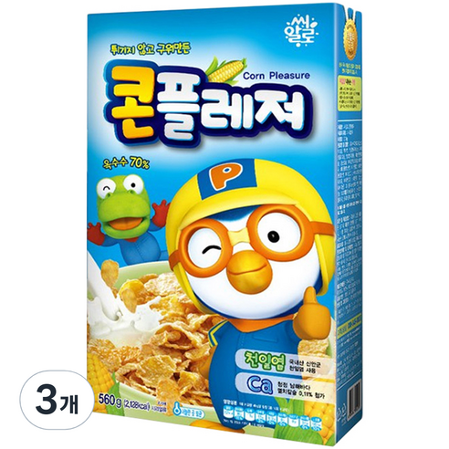 씨알로 뽀로로 콘플레져 시리얼, 560g, 3개