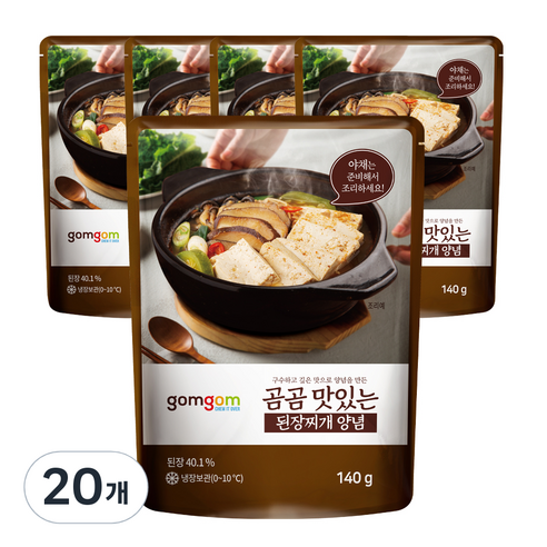 곰곰 맛있는 된장찌개 양념, 20개, 140g