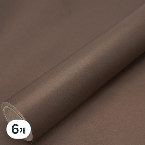 솔로몬샵 무광 양면 종이롤 포장지 50g, 밤색, 6개
